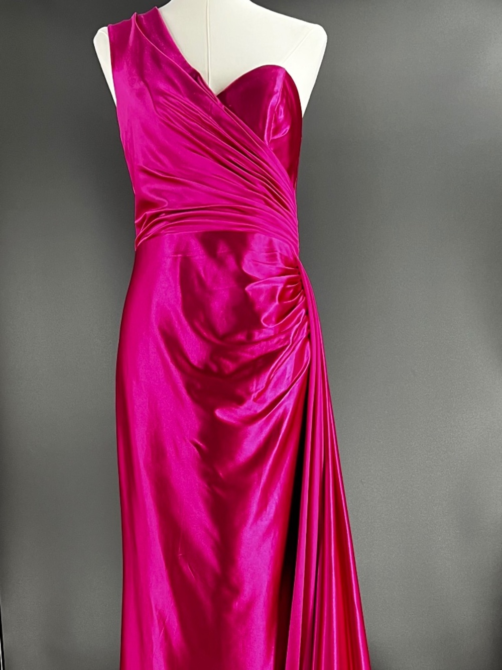 Terani Couture Fuchsia Liquid Satin Gown - NWT - sizes (2) and (4)